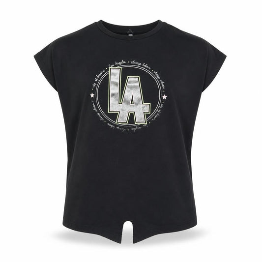 George Girls Black   Basic T-Shirt Size 7-8 Years