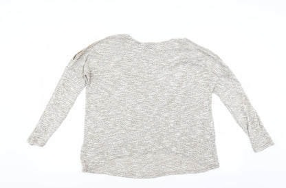 Back view of New Look women’s beige jumper, size UK 14