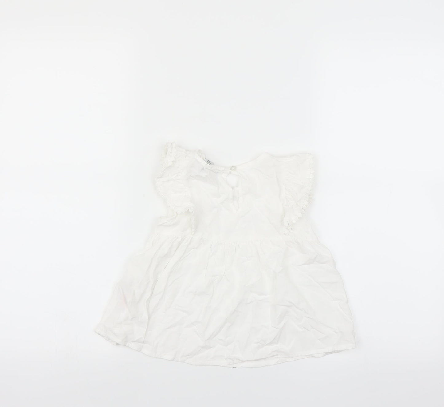 Primark Girls White   Basic Blouse Size 6-7 Years