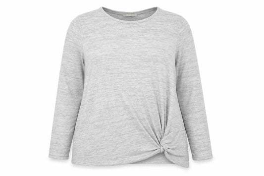 George Womens Grey  Jersey Pullover Sweatshirt Size 2XL  - Knot Detail