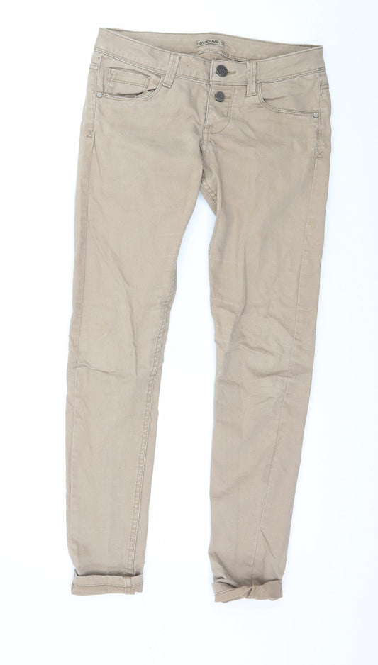 Terranova Womens Beige  Denim Skinny Jeans Size S L27 in