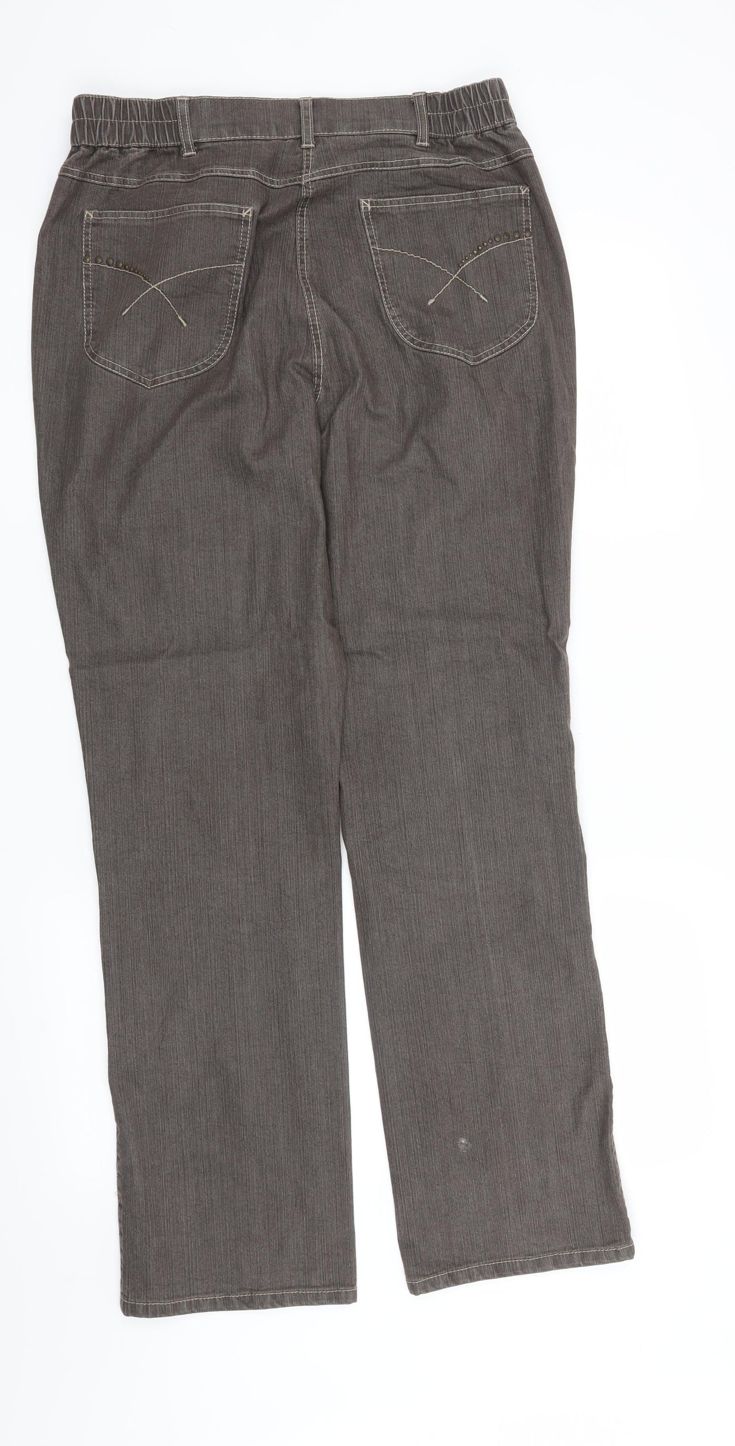 Preworn Womens Grey   Straight Jeans Size 34 in L29 in