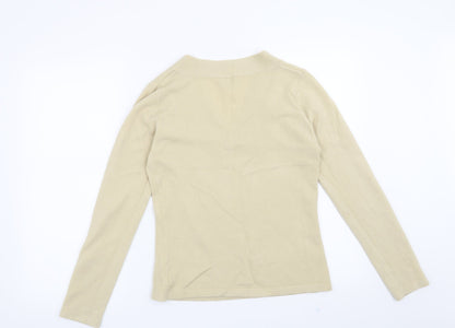 Back view of Etam women’s beige jumper, size UK 14