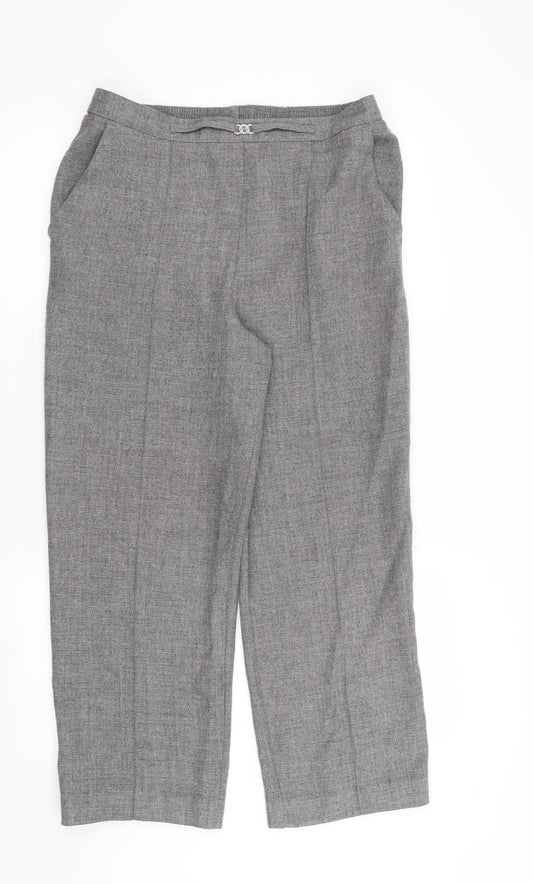 Marks and Spencer Womens Grey   Trousers  Size 14 L25 in
