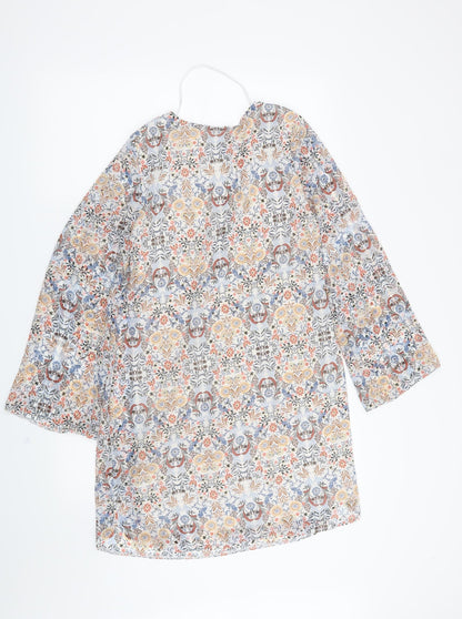 Back view of Atmosphere women’s white paisley shift, size UK 8