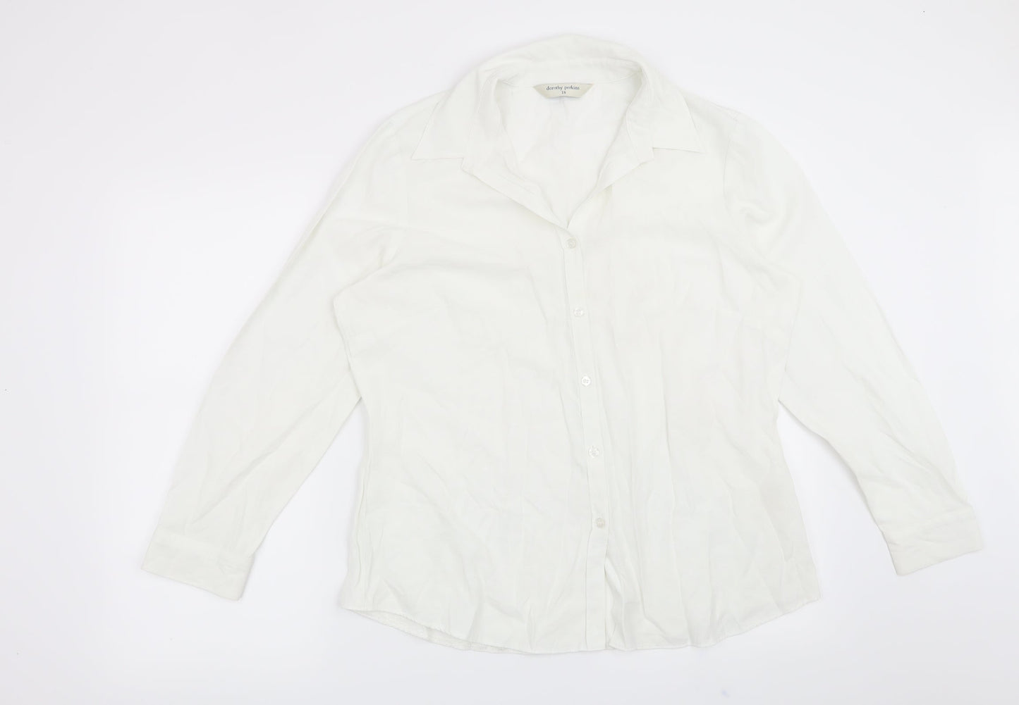 Dorothy Perkins Womens White   Basic Button-Up Size 18
