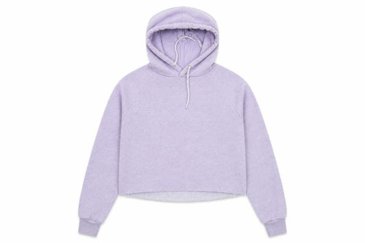 Front view of Primark women’s purple pullover hoodie, size UK 6