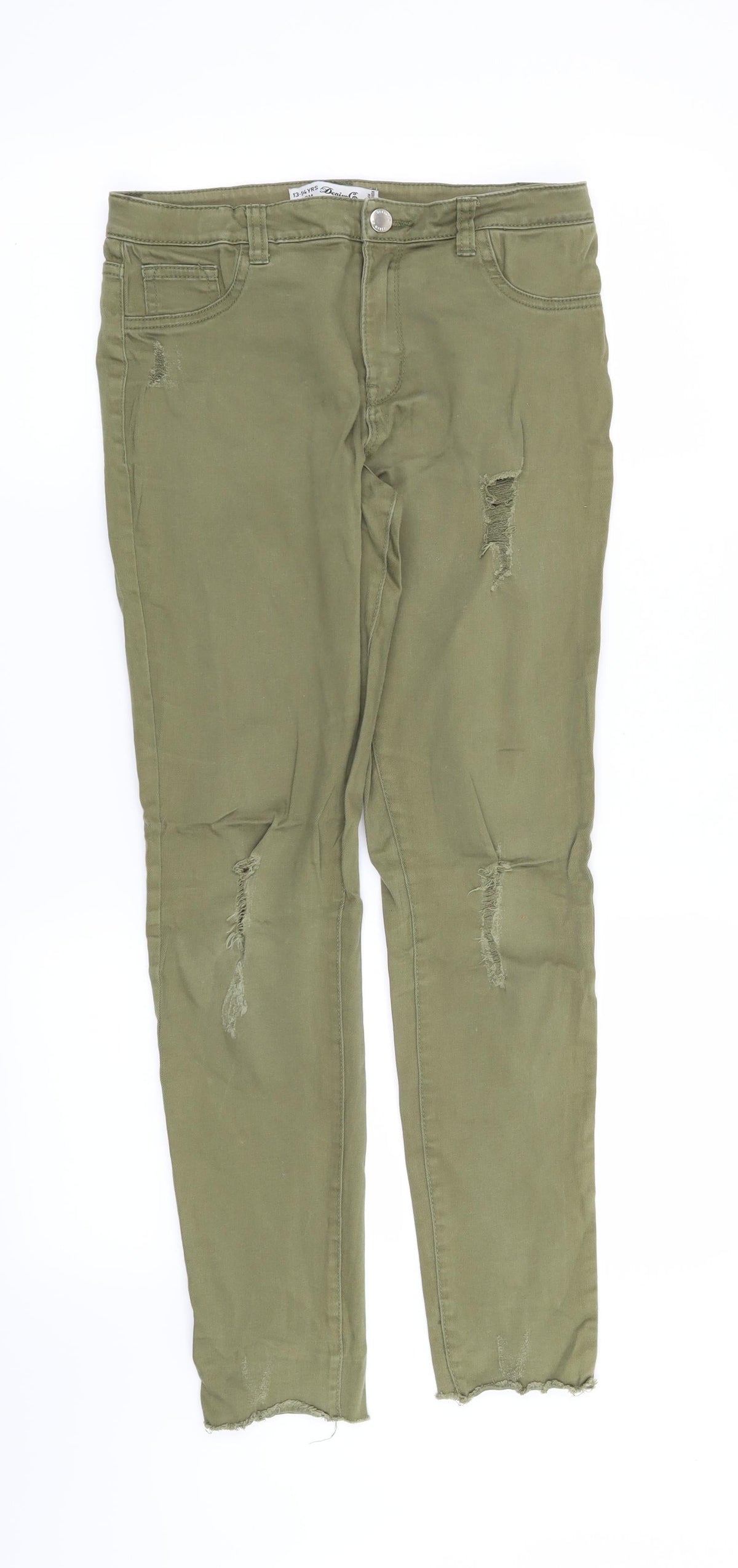 Denim CO Girls Green   Skinny Jeans Size 13-14 Years