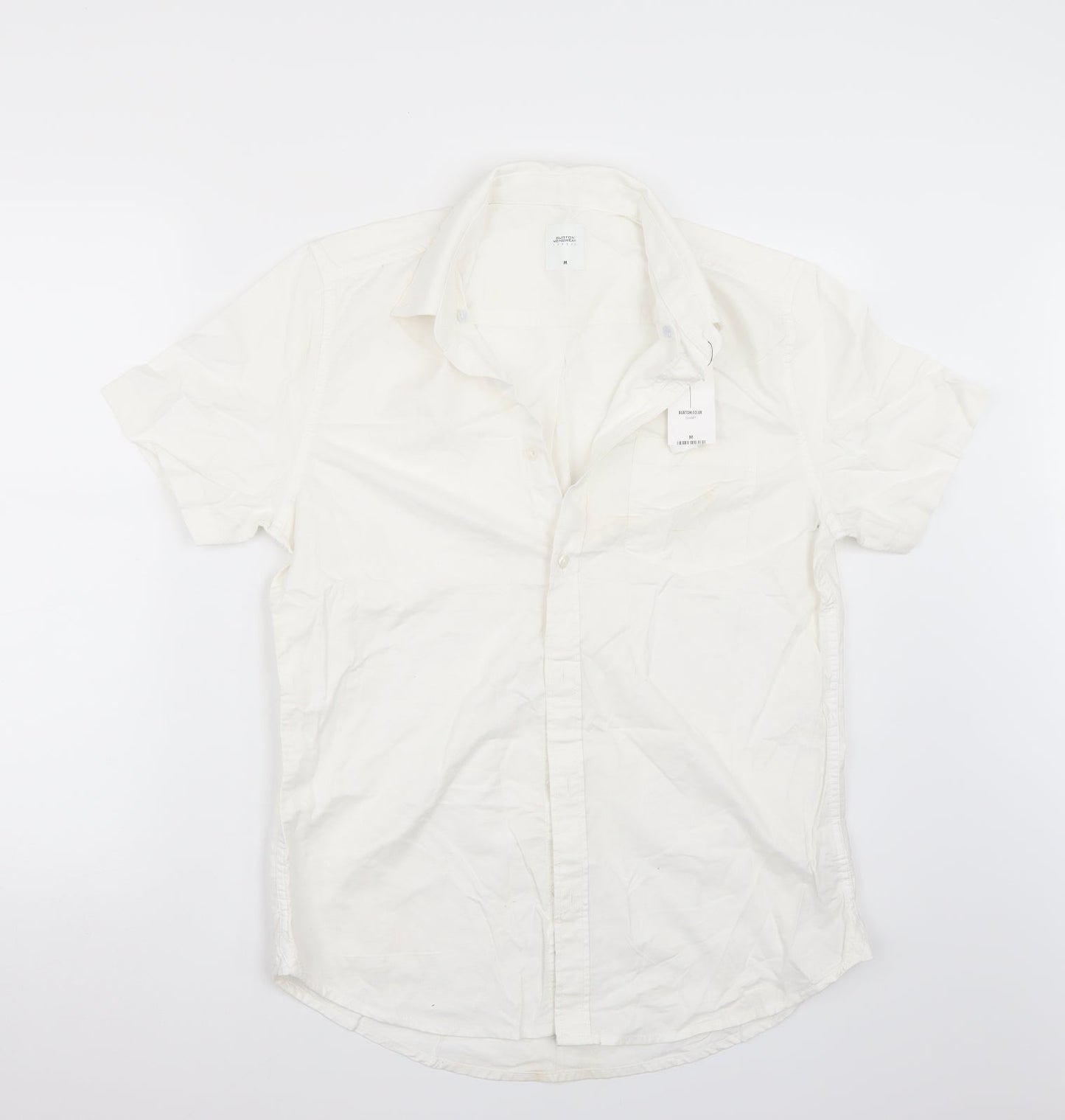 Burton Mens White    Button-Up Size M