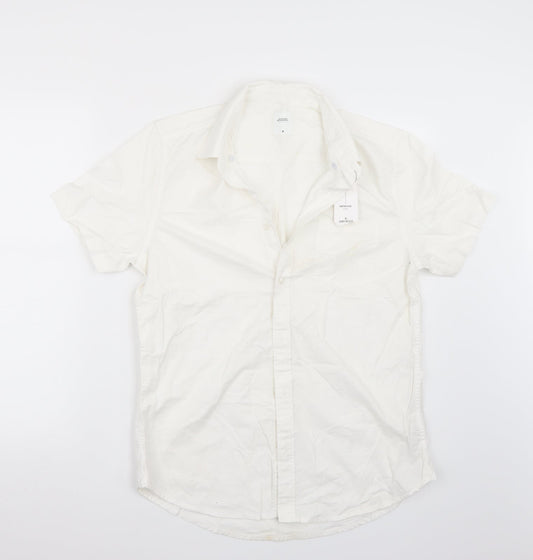 Burton Mens White    Button-Up Size M