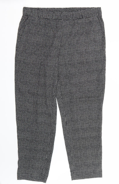 Additional front view of H&M women’s black trousers, size UK 10, 28-inch leg