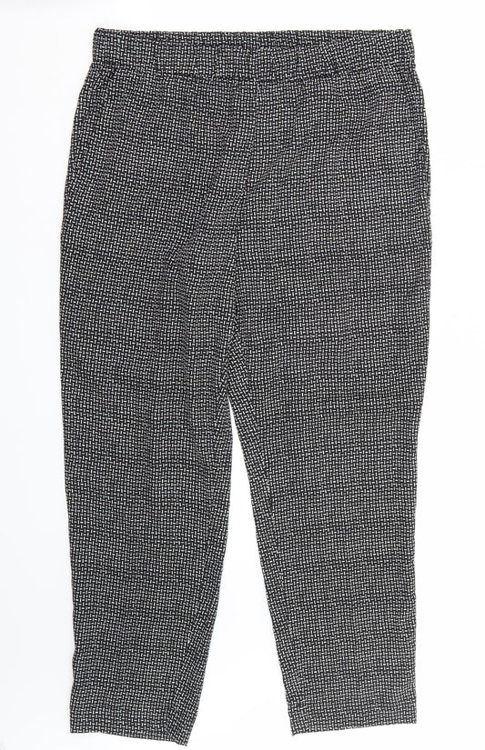 H&M Womens Black   Trousers  Size 10 L28 in