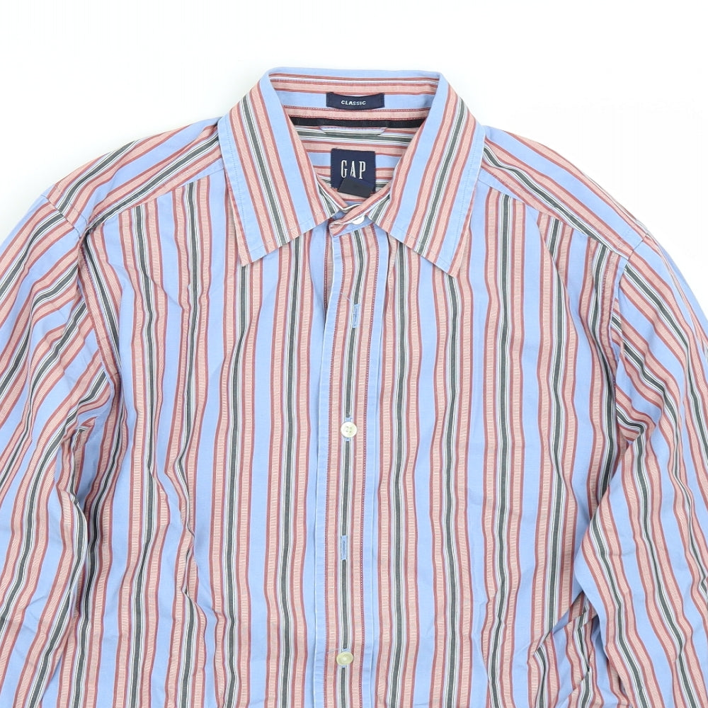 Gap Mens Blue Striped   Button-Up Size S