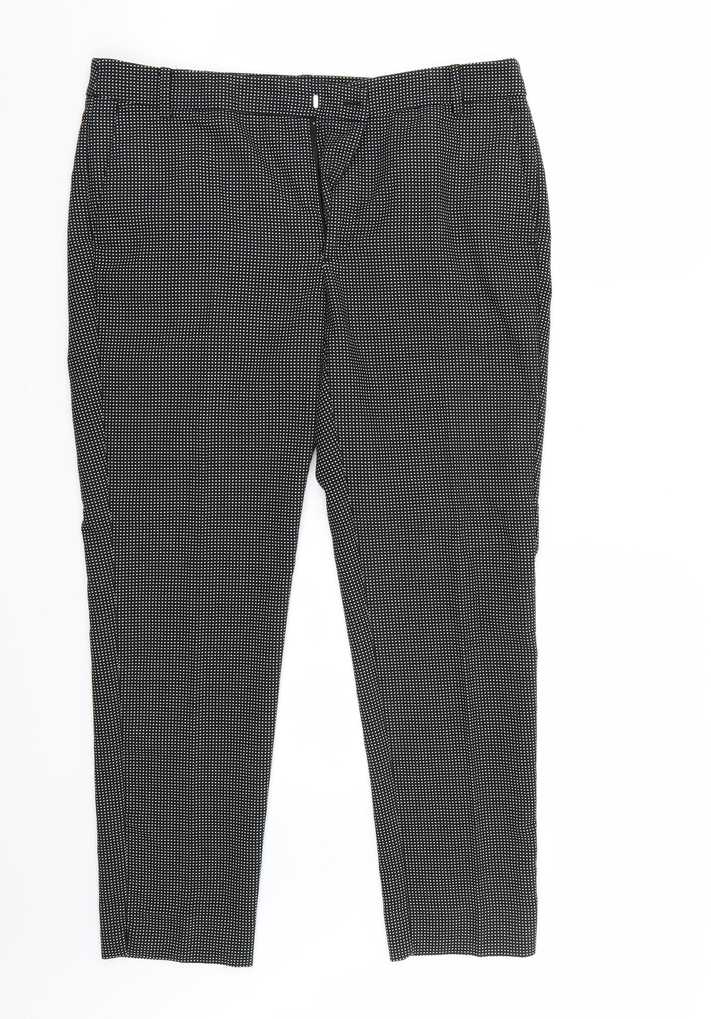 Zara Womens Black  Rayon Trousers  Size 34 L28 in