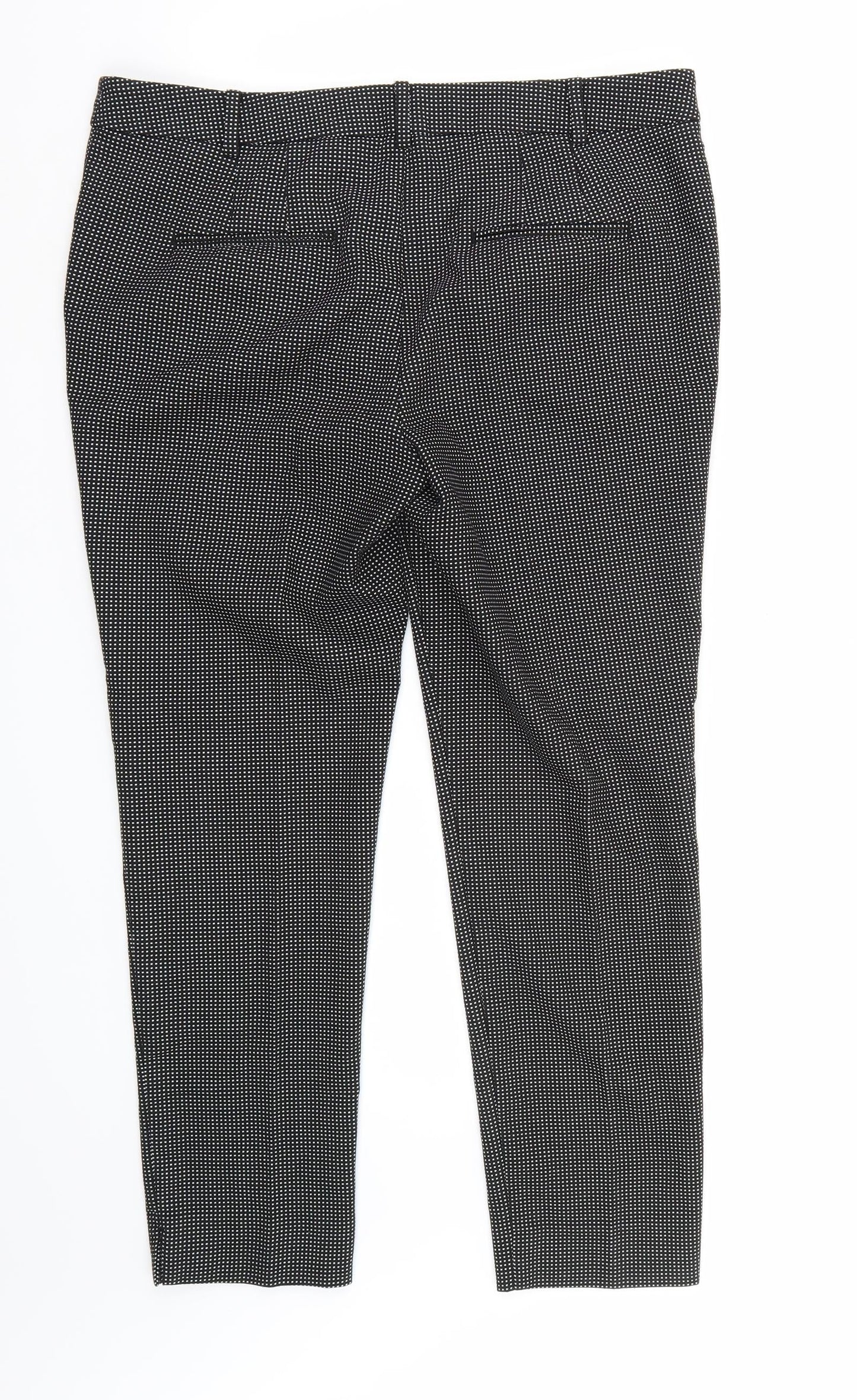 Zara Womens Black  Rayon Trousers  Size 34 L28 in