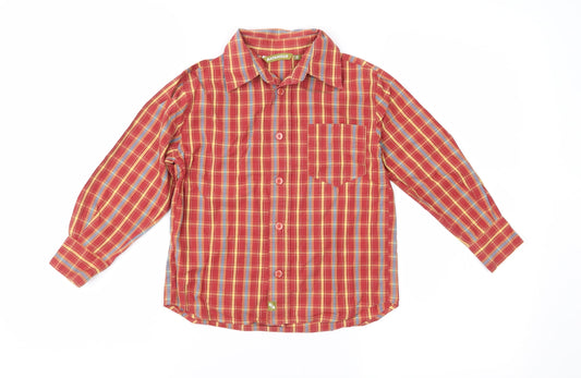 Matarello Boys Red Check  Basic Button-Up Size 5 Years