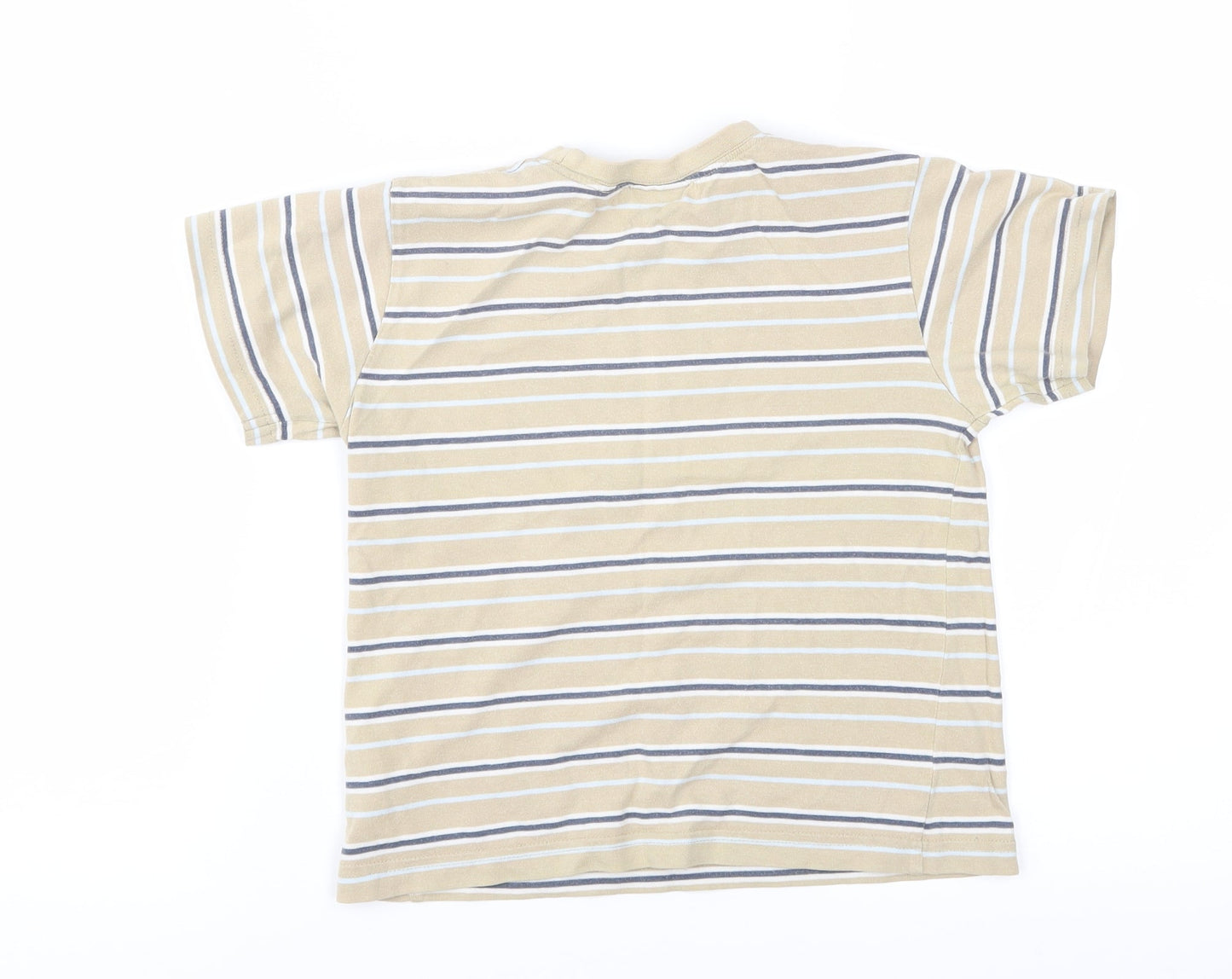 Cherokee Boys Beige Striped Jersey Basic T-Shirt Size 3-4 Years