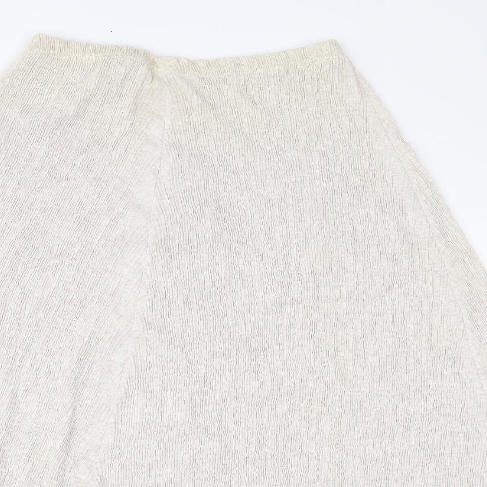 Preworn Womens Beige   A-Line Skirt Size 30 in
