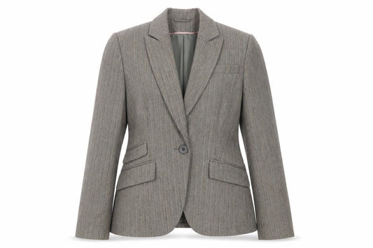 Dorothy Perkins Womens Brown Striped  Jacket Suit Jacket Size 12