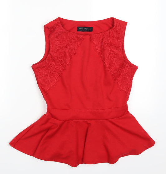 Dorothy Perkins Womens Red   Basic Tank Size 8