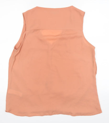 Back view of New Look women’s orange basic tank, size UK 16