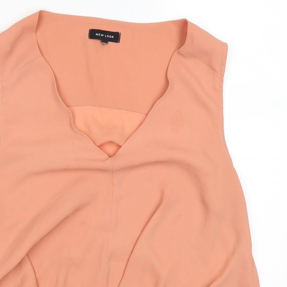 New Look Womens Orange   Basic Tank Size 16
