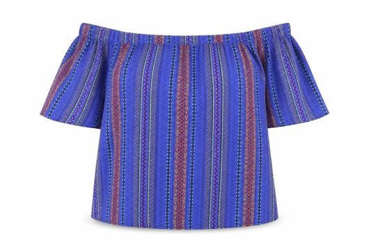 New Look Womens Blue Striped  Basic Blouse Size 12