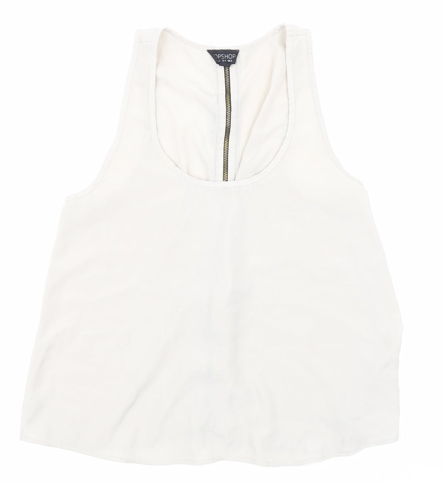 Topshop Womens Beige   Basic Blouse Size 8