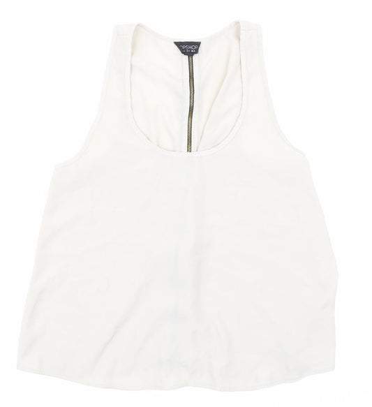 Topshop Womens Beige   Basic Blouse Size 8