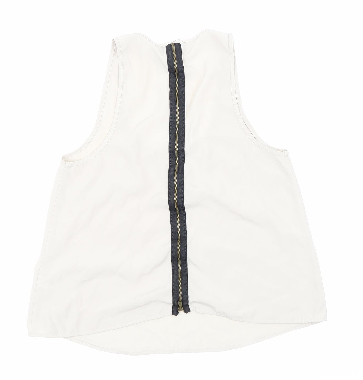 Topshop Womens Beige   Basic Blouse Size 8