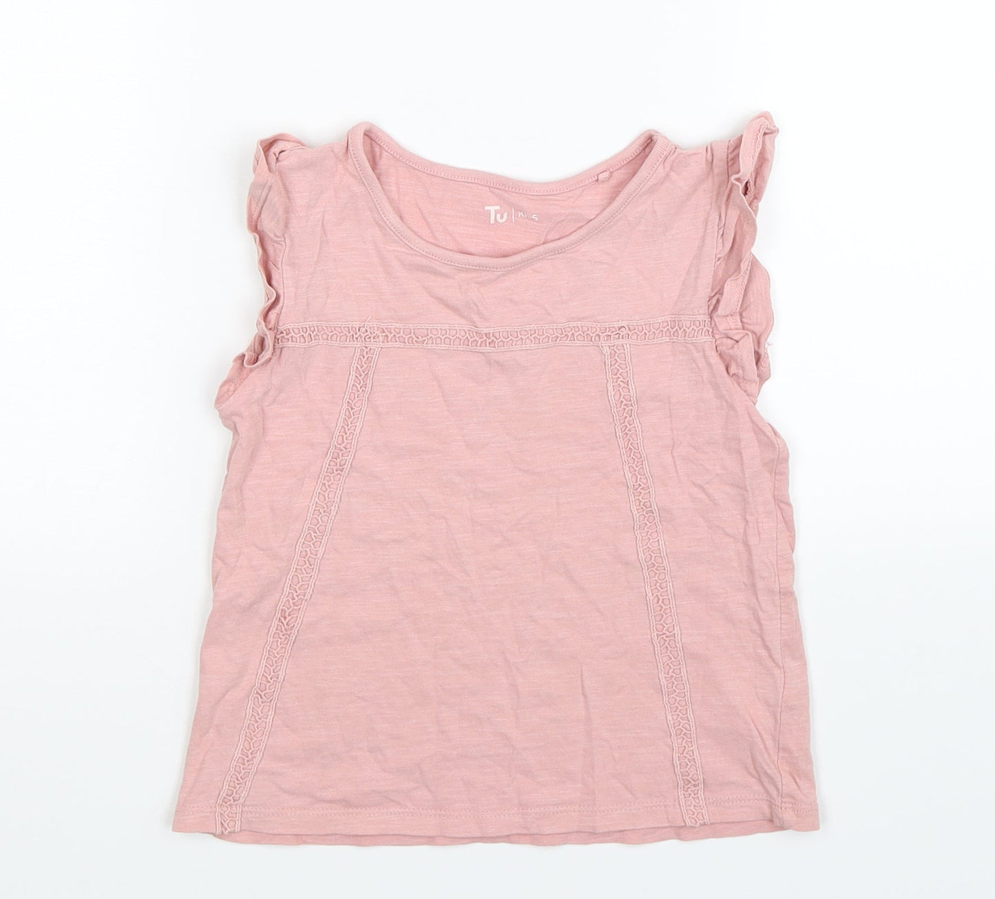 TU Girls Pink   Basic T-Shirt Size 5 Years