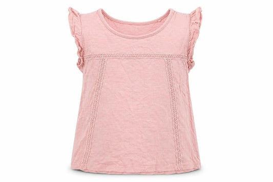 Front view of Tu girls’ pink basic t-shirt, size 5, years
