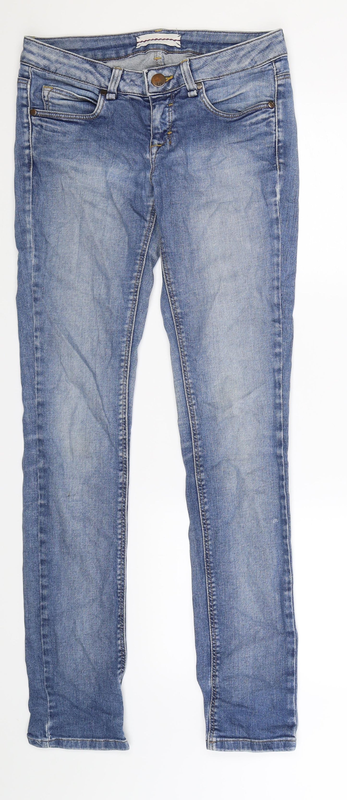 Preworn Womens Blue  Denim Skinny Jeans Size 28 in L34 in
