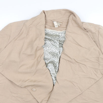 Close-up detail of Divided women’s beige jacket, size UK 10