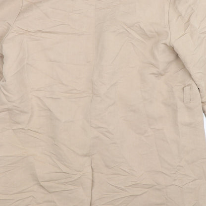 Brand and care label for Divided women’s beige jacket, size UK 10