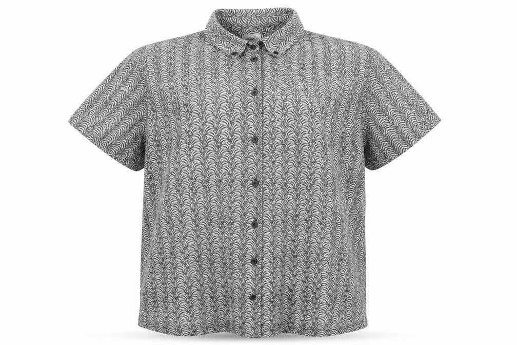 essence Womens Grey  Knit Basic Button-Up Size 16