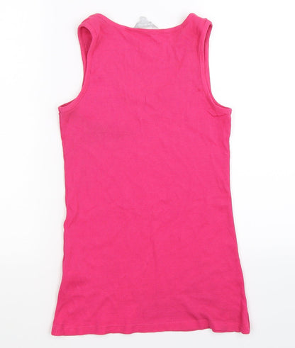Back view of Red Herring women’s pink basic tank, size UK 12