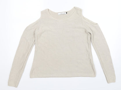 Additional front view of Only women’s beige knit jumper, size S