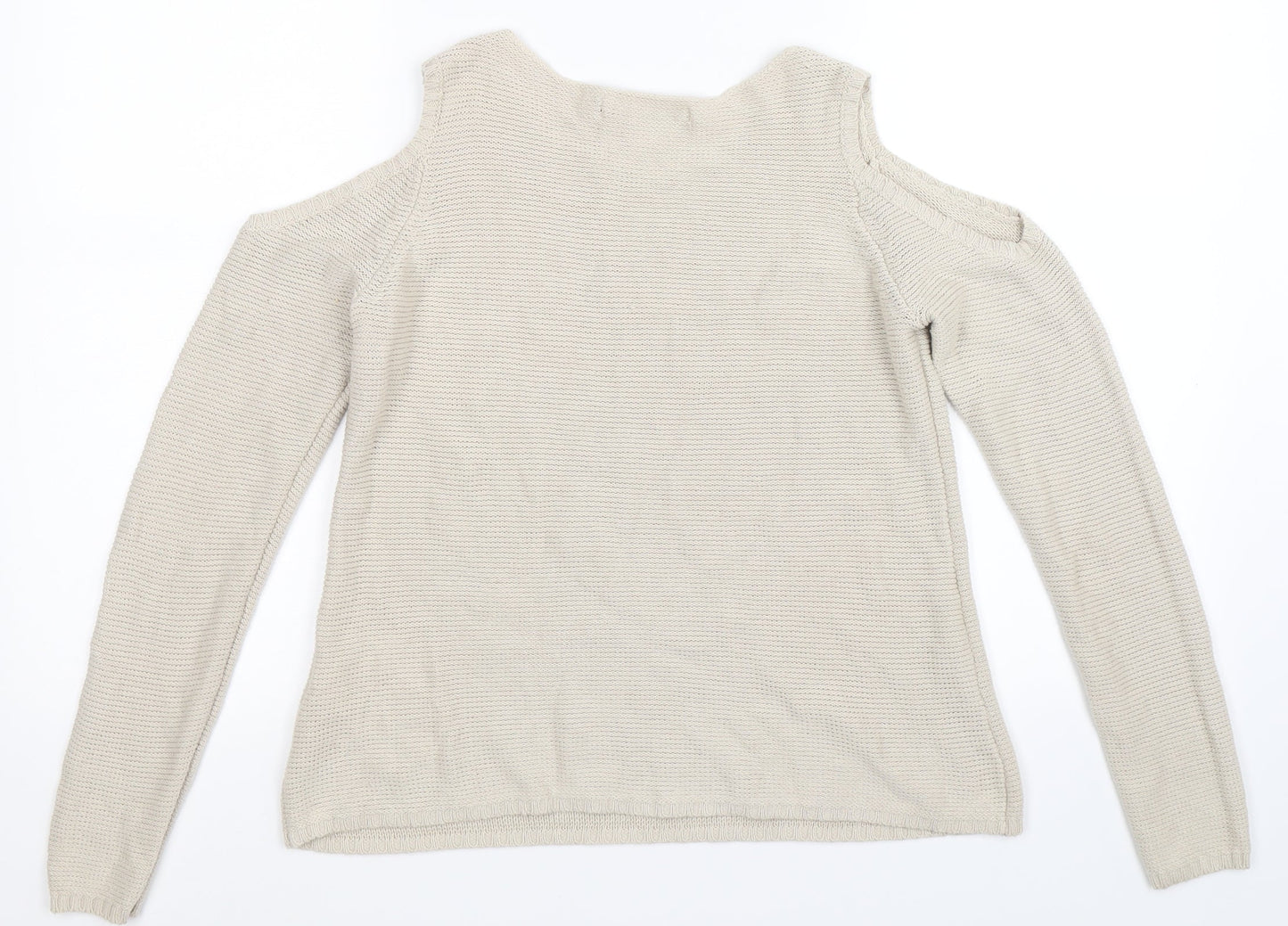 Only Womens Beige  Knit Pullover Jumper Size S