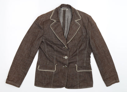 Front view of Gerry Weber women’s grey jacket blazer, size UK 12