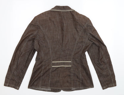 Back view of Gerry Weber women’s grey jacket blazer, size UK 12