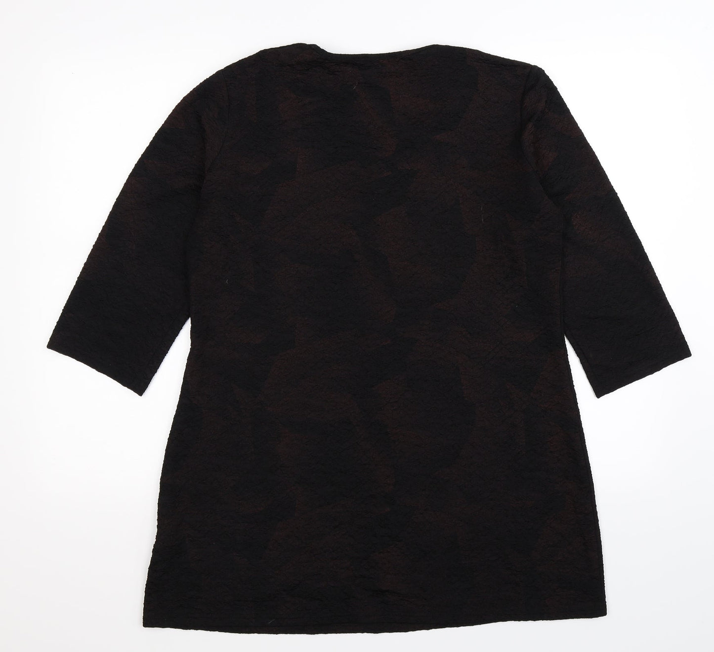 Anne Smith Womens Brown   Basic T-Shirt Size XL