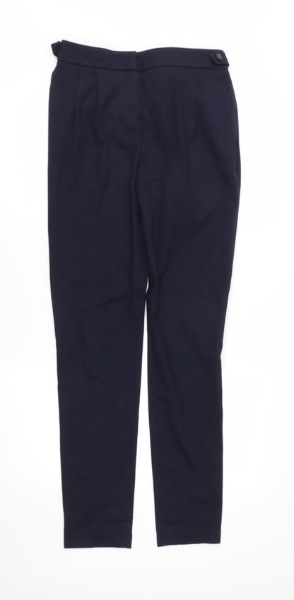 Additional front view of Next women’s blue trousers, size UK 30, in, 30-inch leg