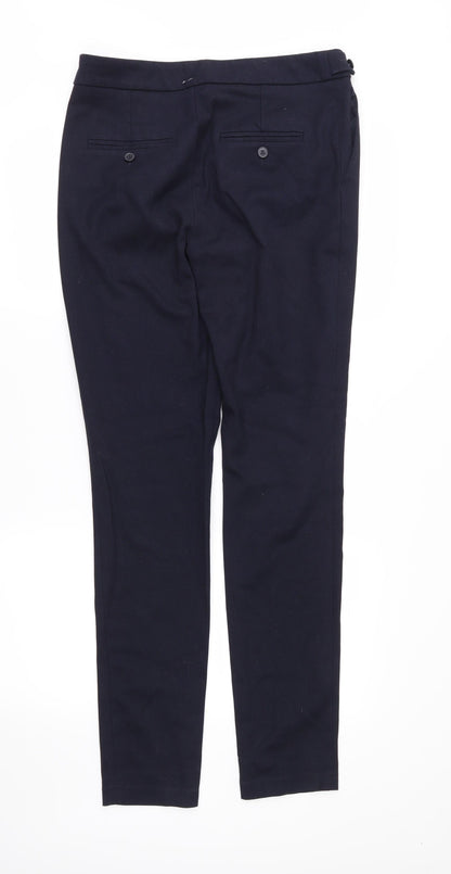 Back view of Next women’s blue trousers, size UK 30, in, 30-inch leg