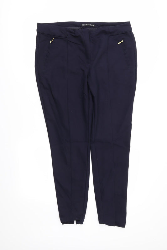 Definitions Womens Blue   Trousers  Size 12 L26 in