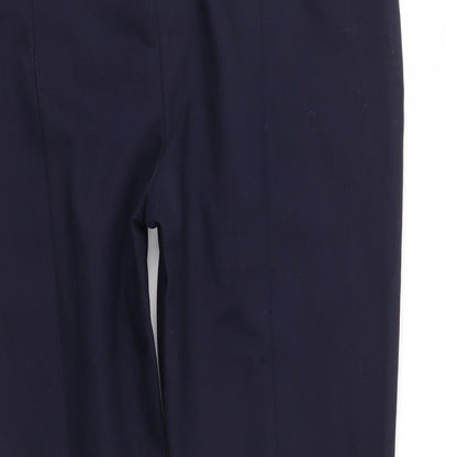Brand and care label for Definitions women’s blue trousers, size UK 12, 26-inch leg