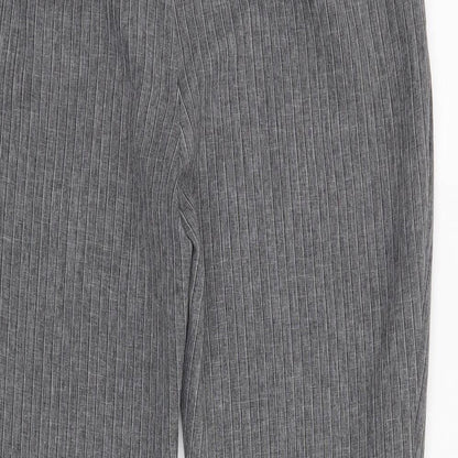 Brand and care label for New Look women’s grey trousers, size UK 12, 24-inch leg