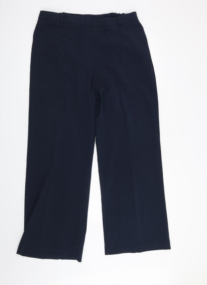 Additional front view of Special Collection women’s blue trousers, size UK 16, 30-inch leg