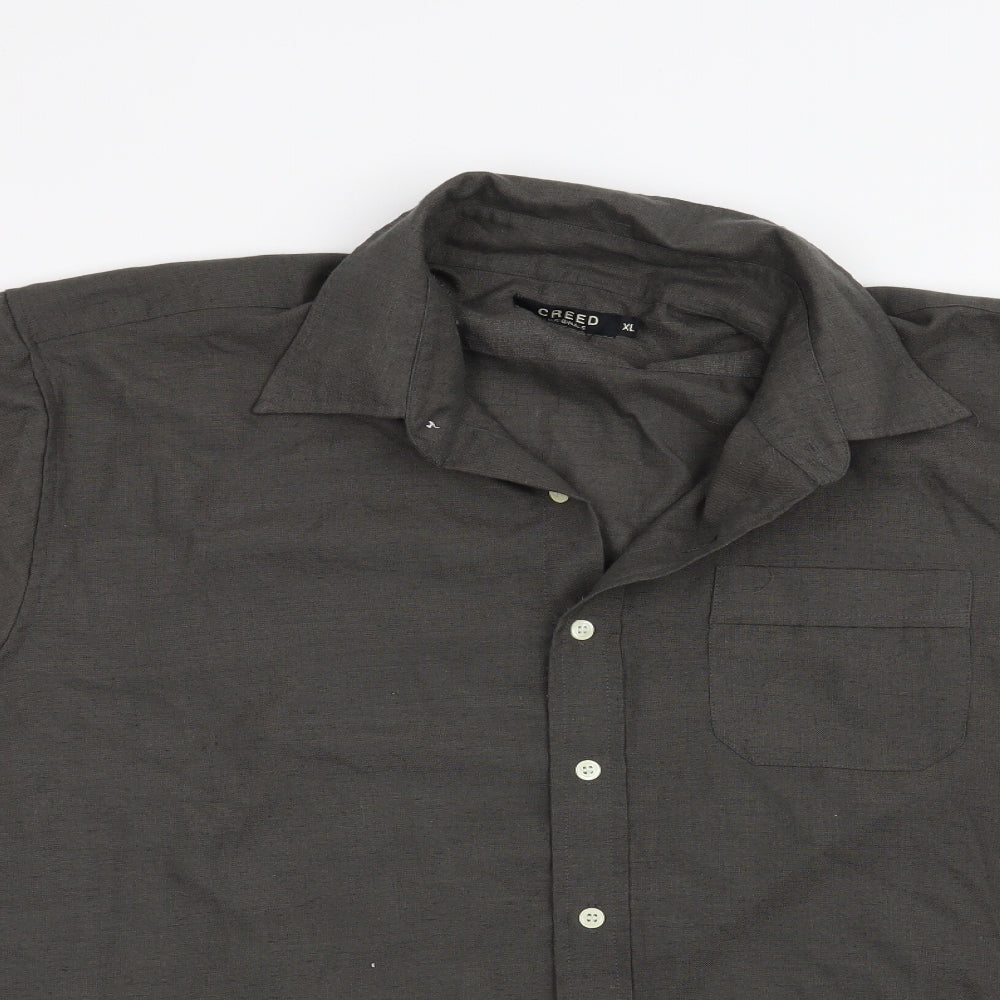 Creed Mens Grey    Button-Up Size XL
