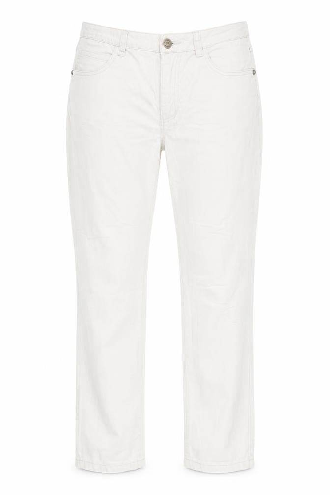 Laura Torelli collection Womens Ivory  Denim Straight Jeans Size 10 L27 in
